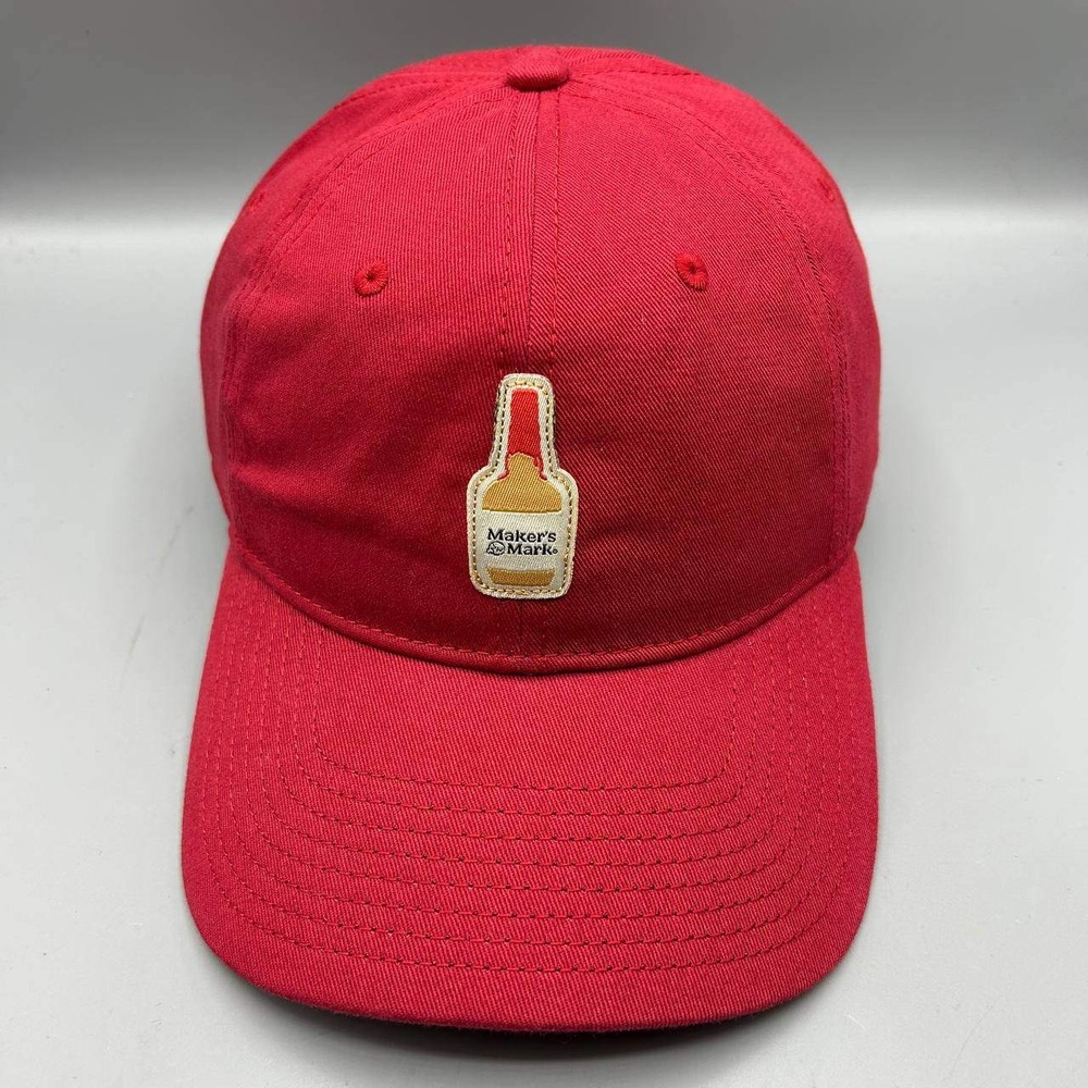 Maker's Mark SIV Hat Men Red Embroidered The Game Strap Back Cap Cotton New